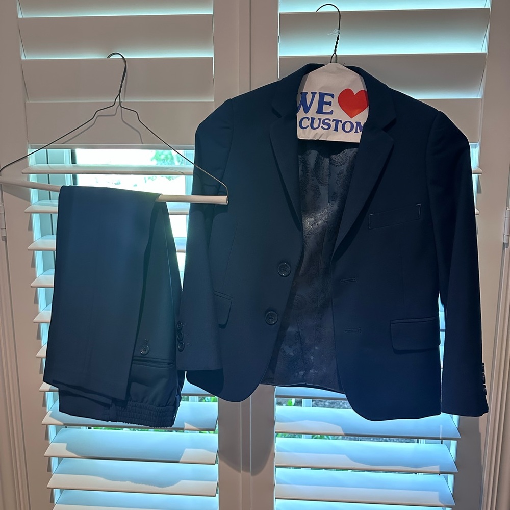 Boys Navy Blazer and Pants Set
